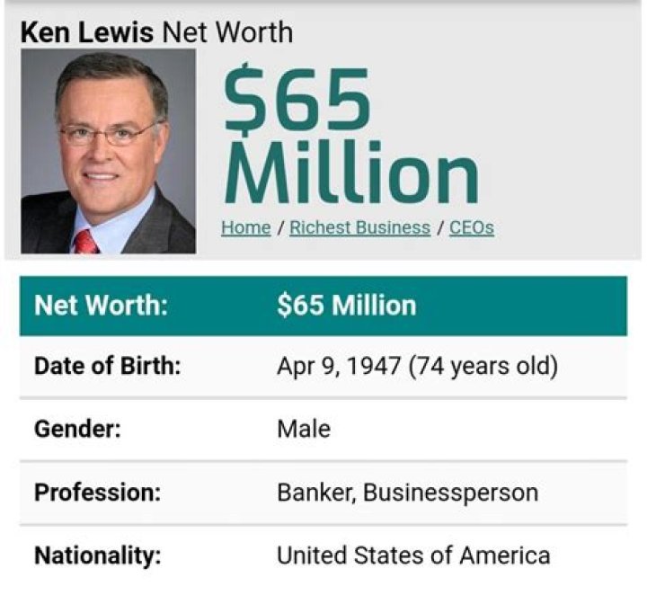 Ken Lewis Net Worth | Celebrity Net Worth